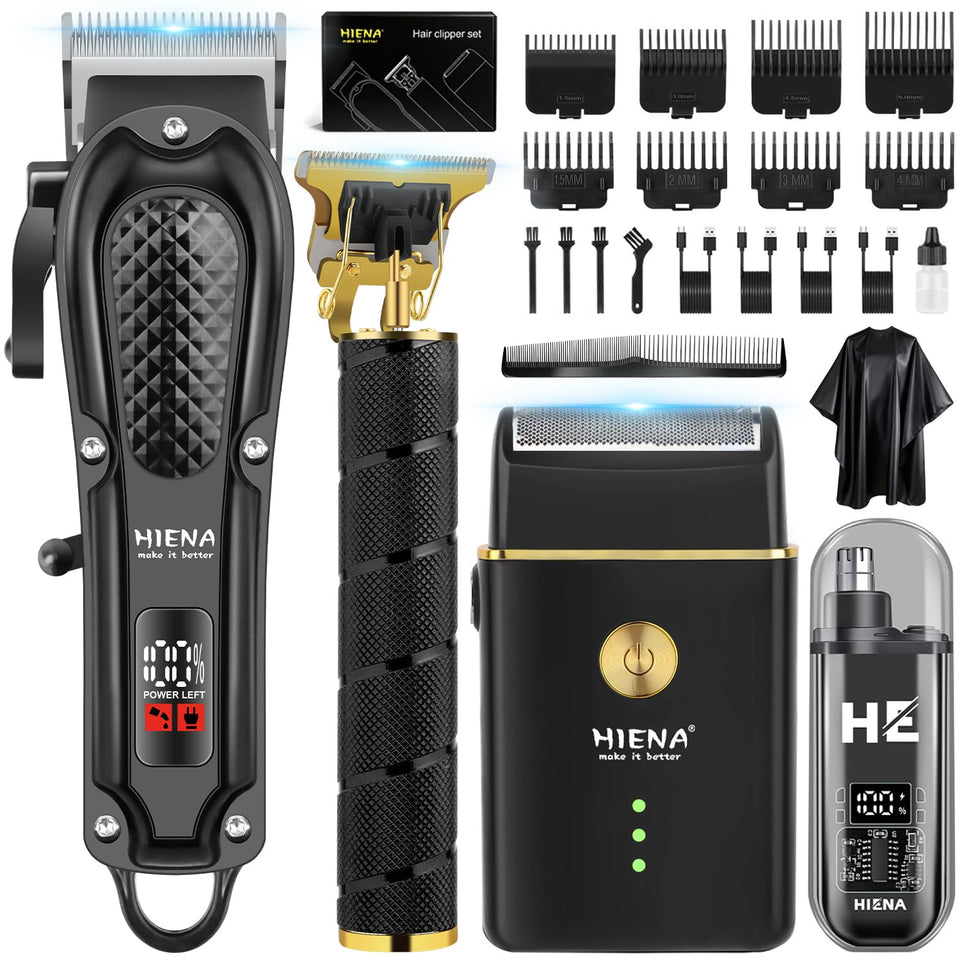 HIENA PRO full kit front view showing tools and organized layout for convenient grooming