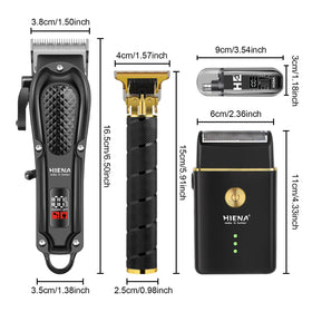 HIENA PRO grooming kit packed in travel case ready for portable barbering