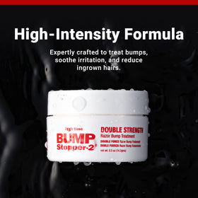 high time applying Bump Stopper 2 to neck to reduce irritation and manage razor bumps