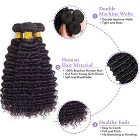 Higher macro texture shot of deep wave curl pattern showing defined bounce and shine