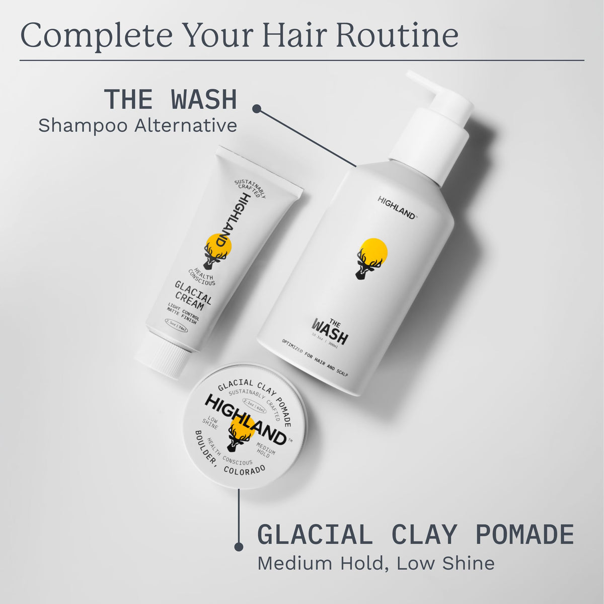 Highland product on hands demonstrating easy spreadability and quick absorption