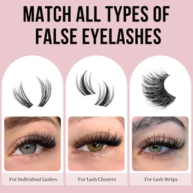 Higu clace lash clusters on a model eye illustrating natural seamless blend