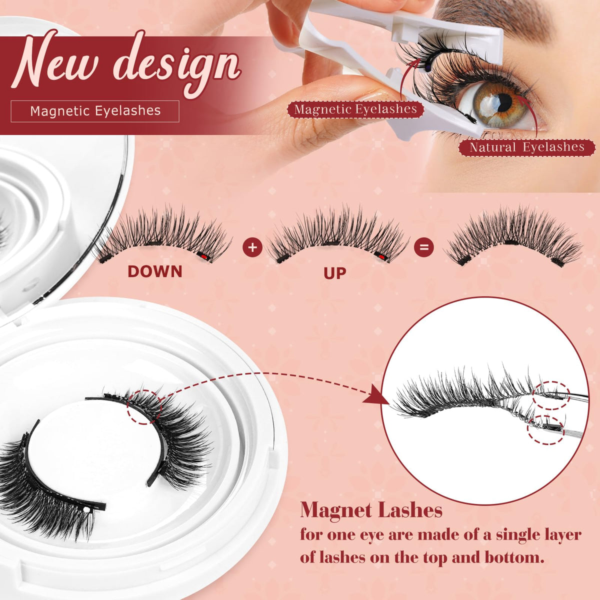 Higu clace lashes worn on model for natural enhancement
