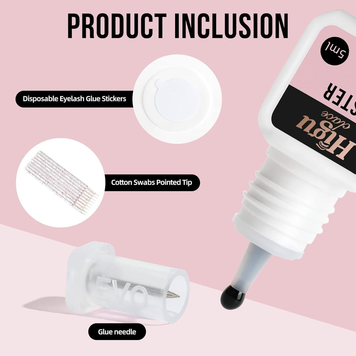 Higu clace included tools: disposable stickers and cotton swabs for sanitary use