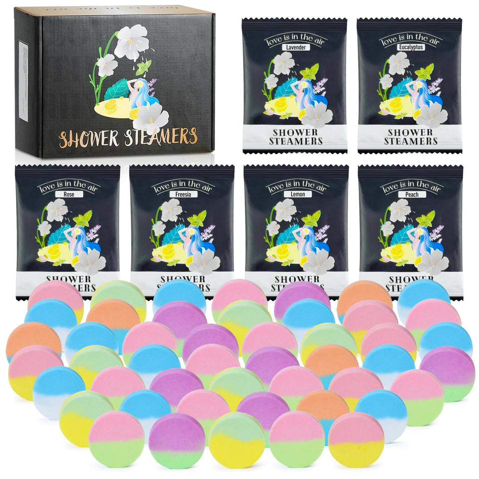 HiHas front box display showing full 48-piece aromatherapy set, perfect gift presentation