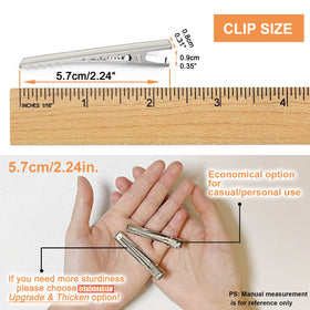 HiJeaton clip holding a handmade bow demonstrating secure hold