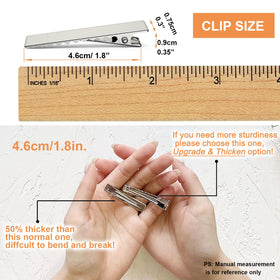 HiJeaton clip holding a finished bow in hair, neat attachment benefit