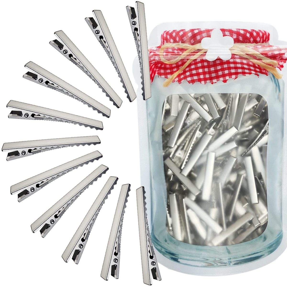 HiJeaton front view of 150-piece clip pack showing quantity and finish