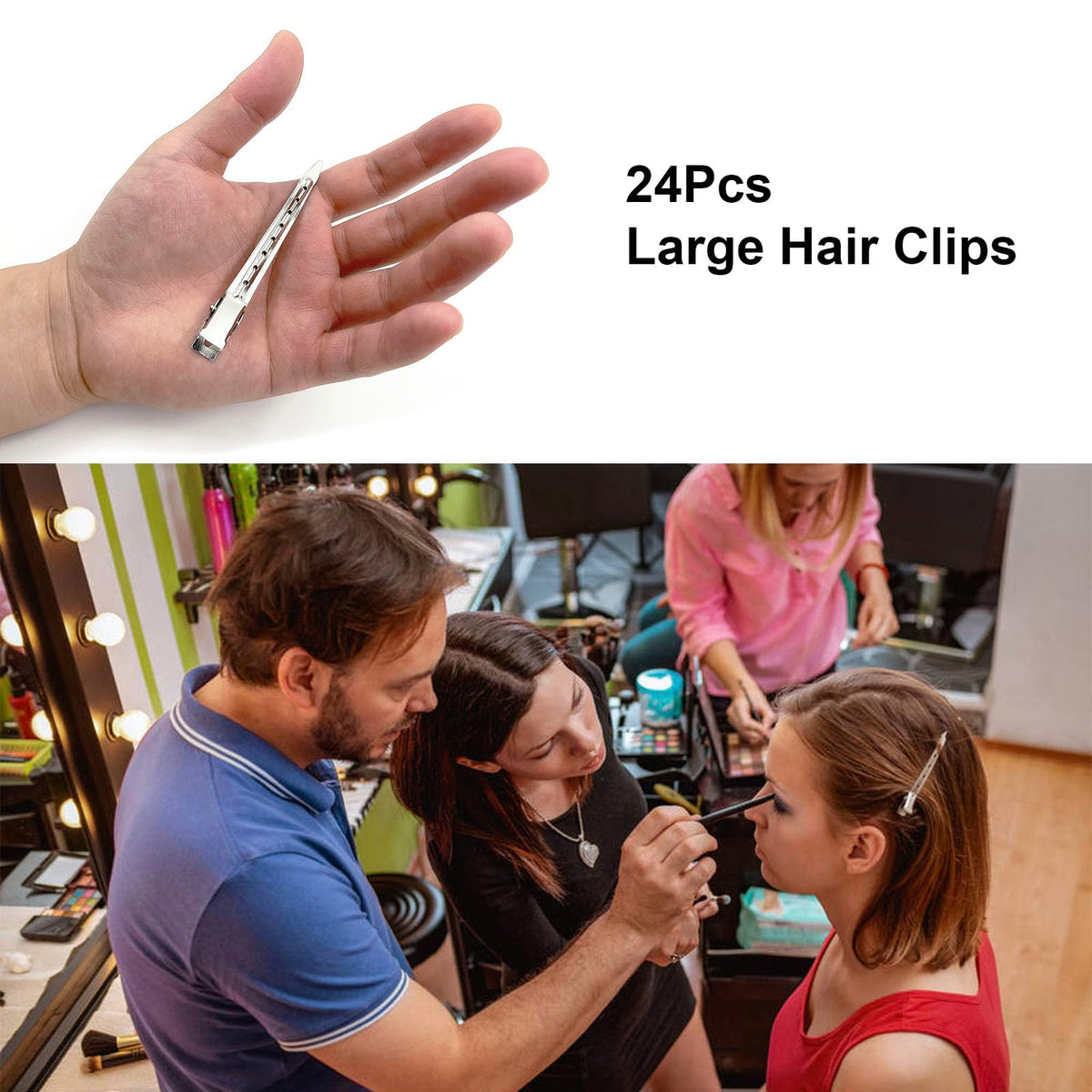HiJeaton three sizes side-by-side for choosing the right clip for thick or fine hair