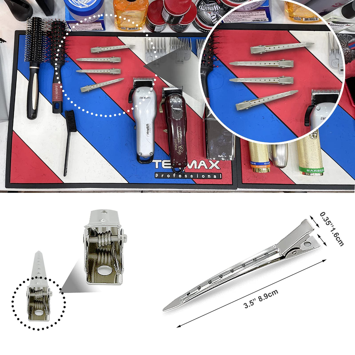 HiJeaton smooth nickel-plated surface close-up preventing hair snags and reducing friction