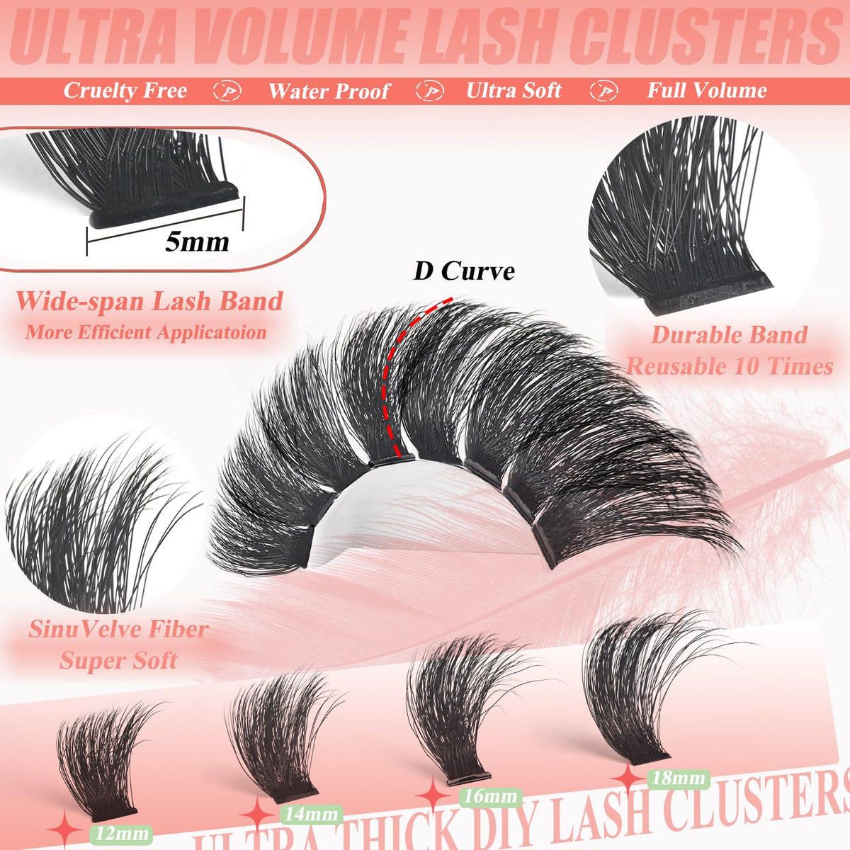 HK HIKLASY mixed 12–18mm lengths displayed for layered effect