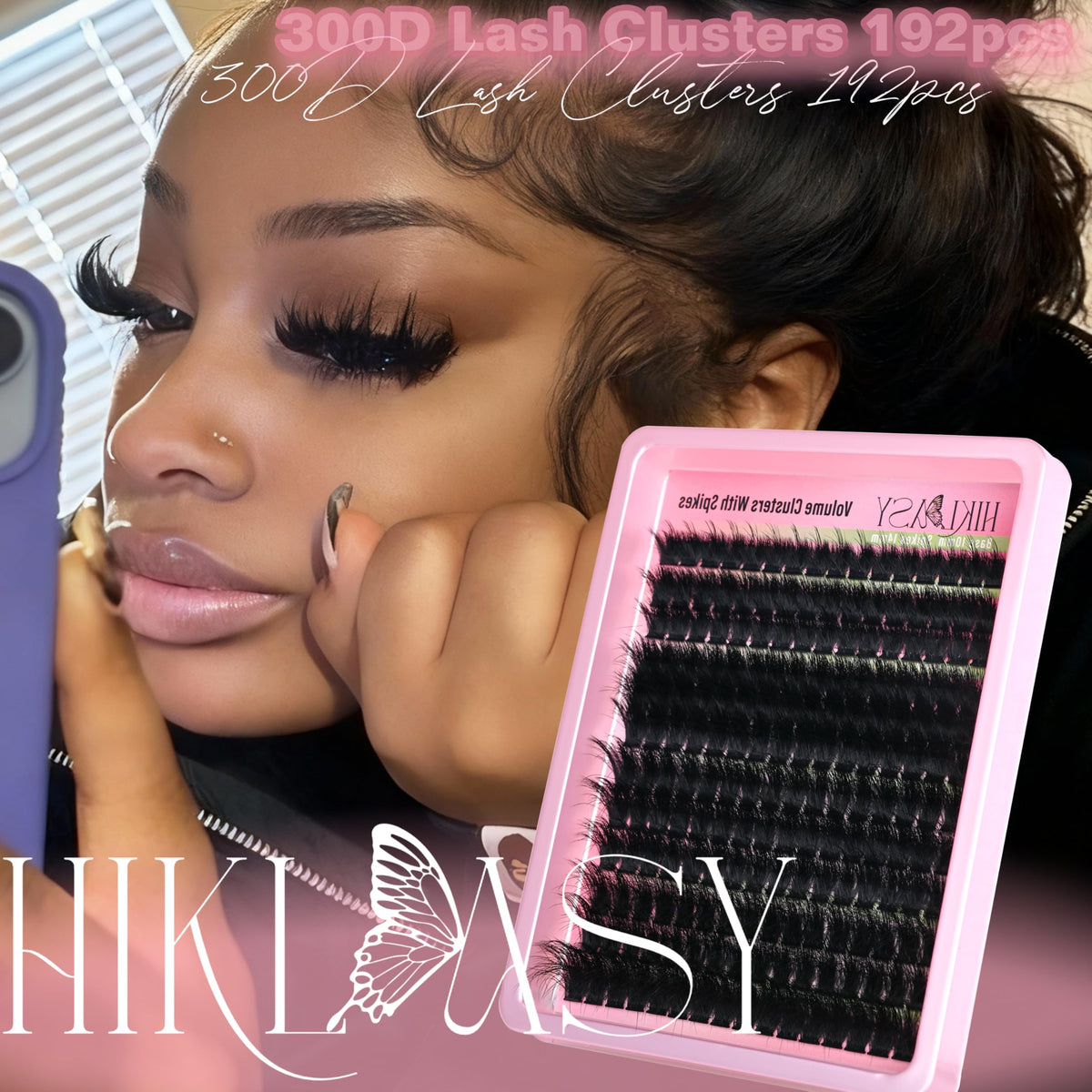 HK HIKLASY storage tray with cleaned lashes prolonging reusable life