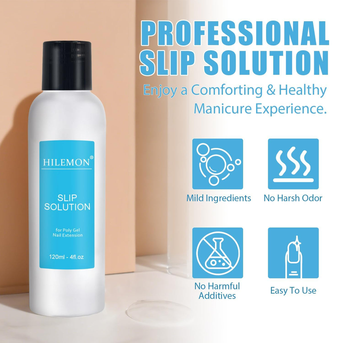 HiLemon glass cup with cotton pads staged to show convenient cleanup and prep