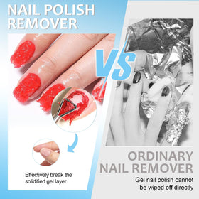 HiLemon gel polish cracking on nail demonstrating quick lifting action