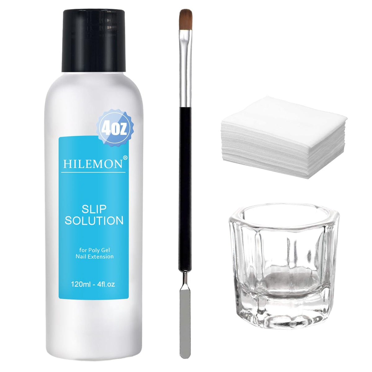 HiLemon front packaging showing bottle and included tools for easy poly gel application