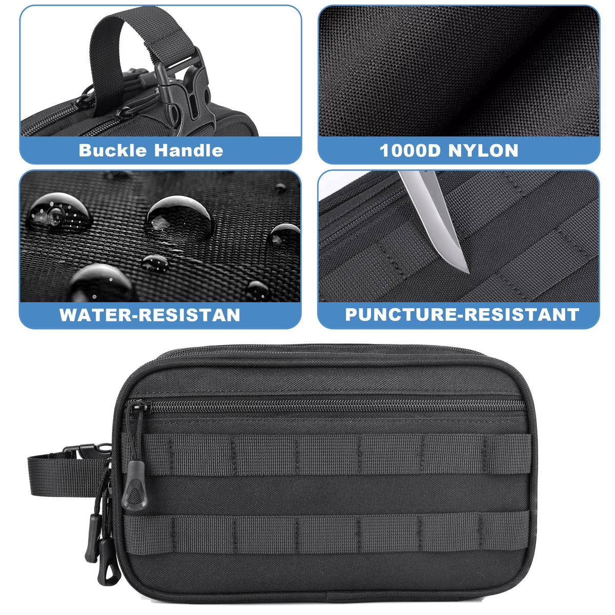 HILOMON interior showing elastic loops and mesh pockets for tidy organization