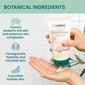 Himalaya pump dispensing face wash into hand for easy application