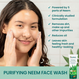 Himalaya neem and turmeric ingredients display, emphasizing botanical cleansing benefit