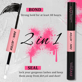 Himirell application brush combing lashes for even glue distribution and neat finish