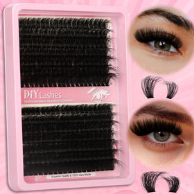 Himirell front packaging showing 280-piece lash clusters and kit benefits