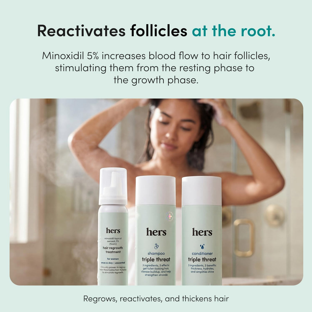 hims & hers conditioner texture close-up showing creamy, lightweight hydration
