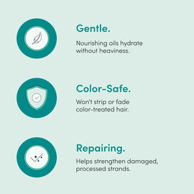 HIMS & HERS conditioner applied to wet hair in shower demonstrating detangling and conditioning benefit