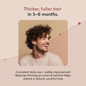 hims application pump into hand illustrating mess-free simple use benefit