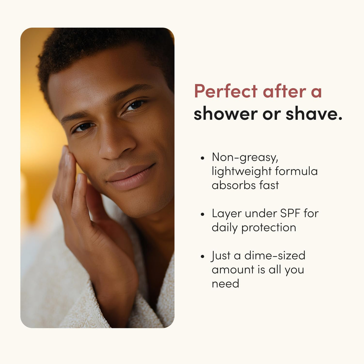 hims Everyday Moisturizer being smoothed on hand for quick absorption benefit