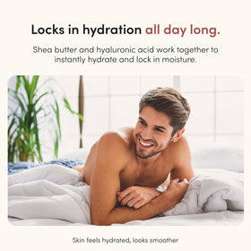 hims Everyday Moisturizer creamy texture close-up demonstrating lightweight feel