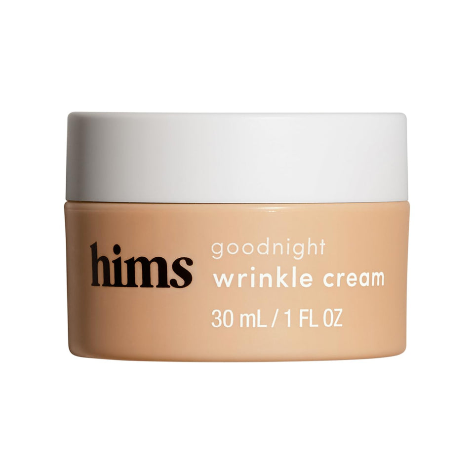 hims front jar showing packaging and easy bedside use benefit