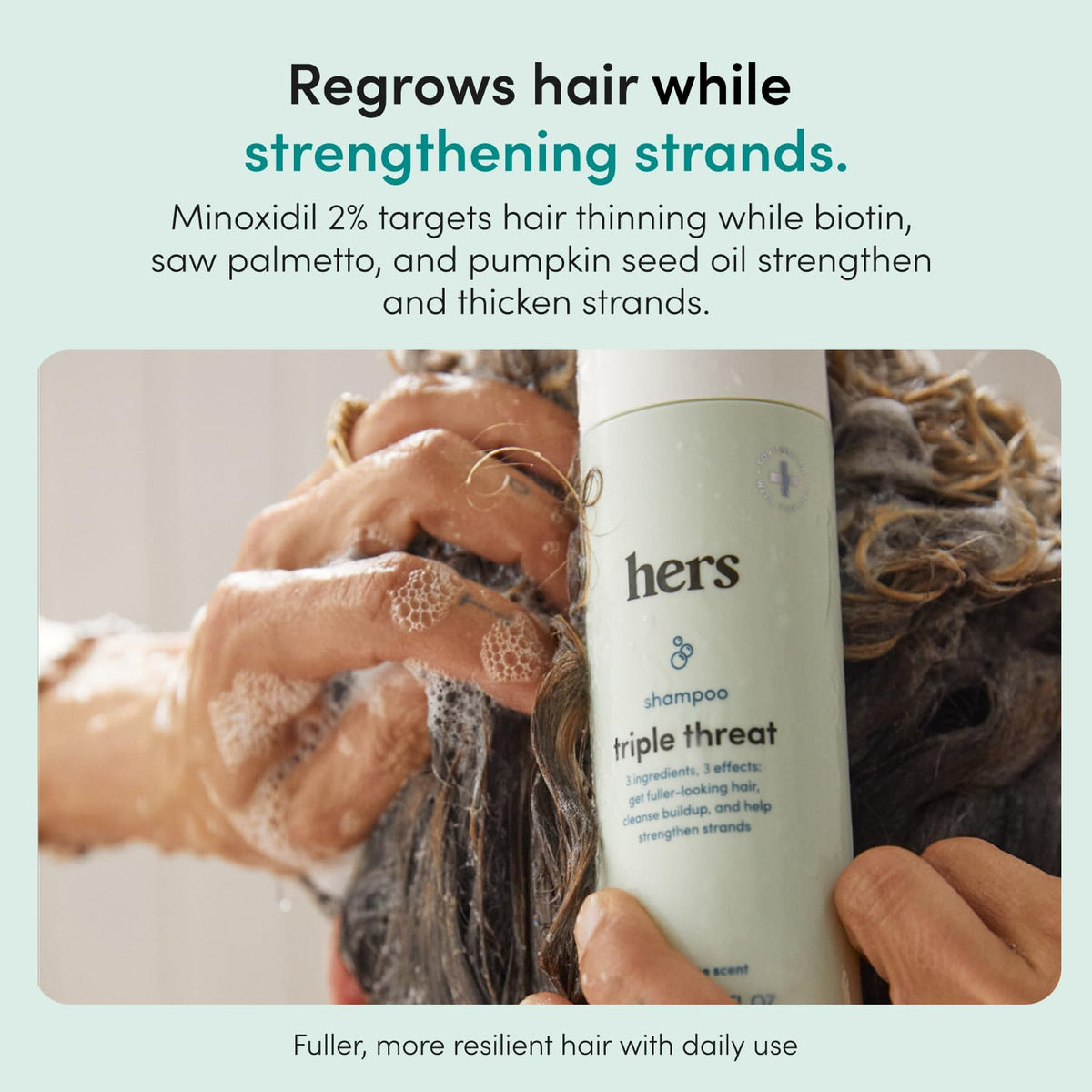 HIMS & HERS conditioner texture close-up showing hydration and smoothness