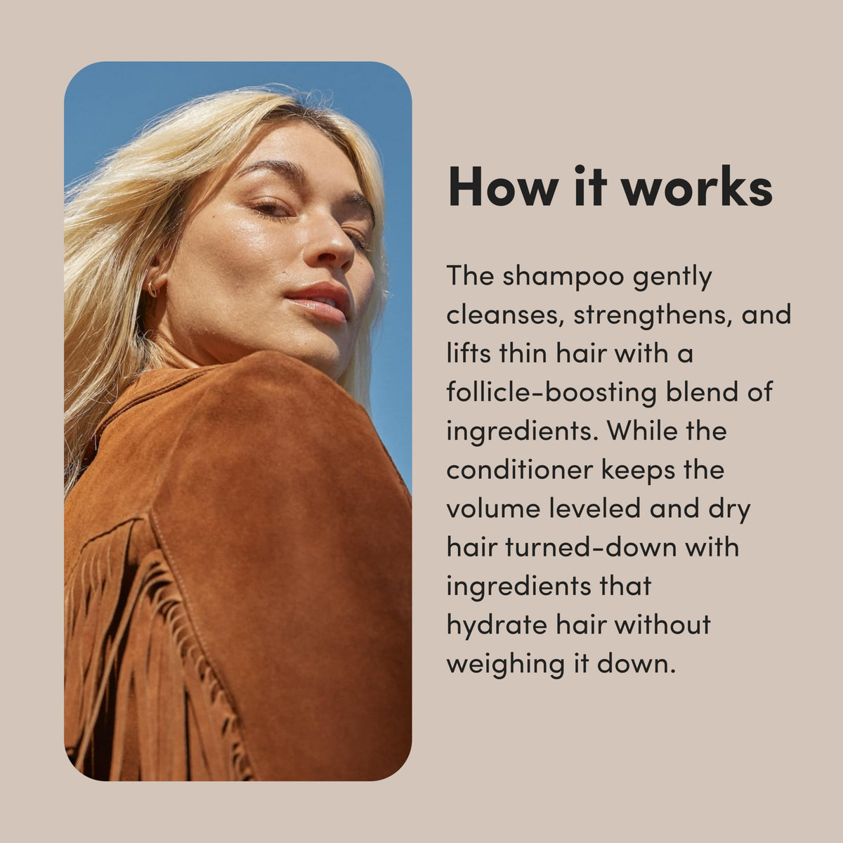 HIMS & HERS shampoo foaming texture showing gentle cleanse and lightweight lift