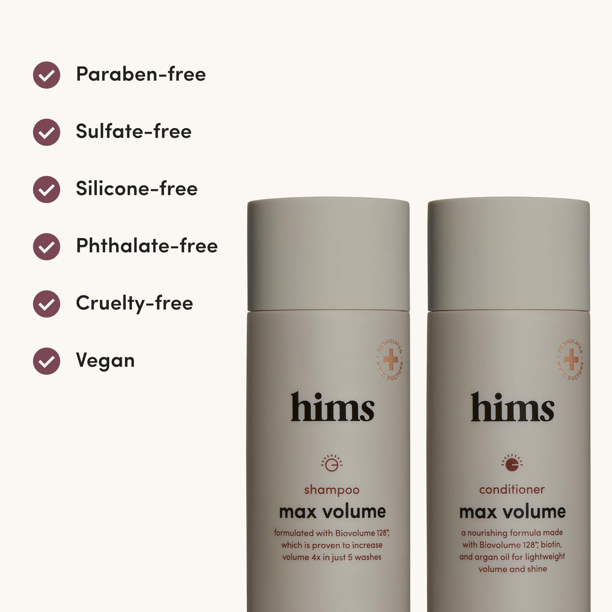 hims bottles in hand for scale showing 6.4 fl oz size and travel-friendly design