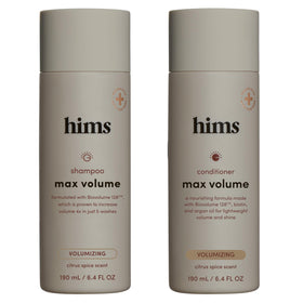 hims front packaging showing duo and citrus spice scent for visible root lift