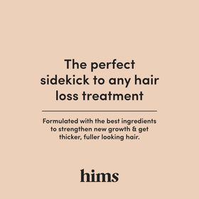 hims label close-up showing ingredient highlights and clean formulation