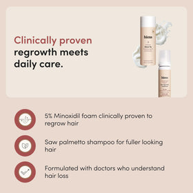 hims 5% minoxidil foam can front label highlighting concentration and use