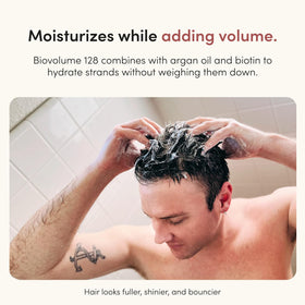 hims texture close-up showing creamy conditioner for lightweight hydration benefit