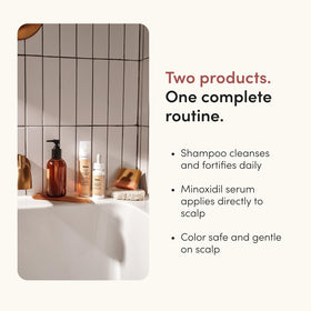 hims serum on fingertip texture demonstrating quick absorption