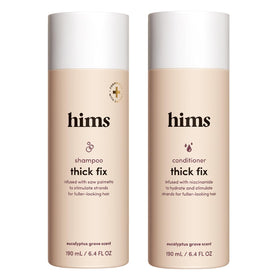 HIMS & HERS front packaging showing set and eucalyptus scent benefits