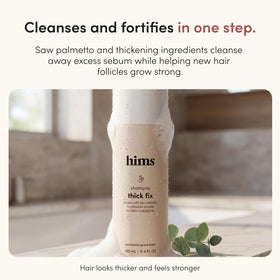 hims Thick Fix pump and cap detail highlighting ease-of-use benefit