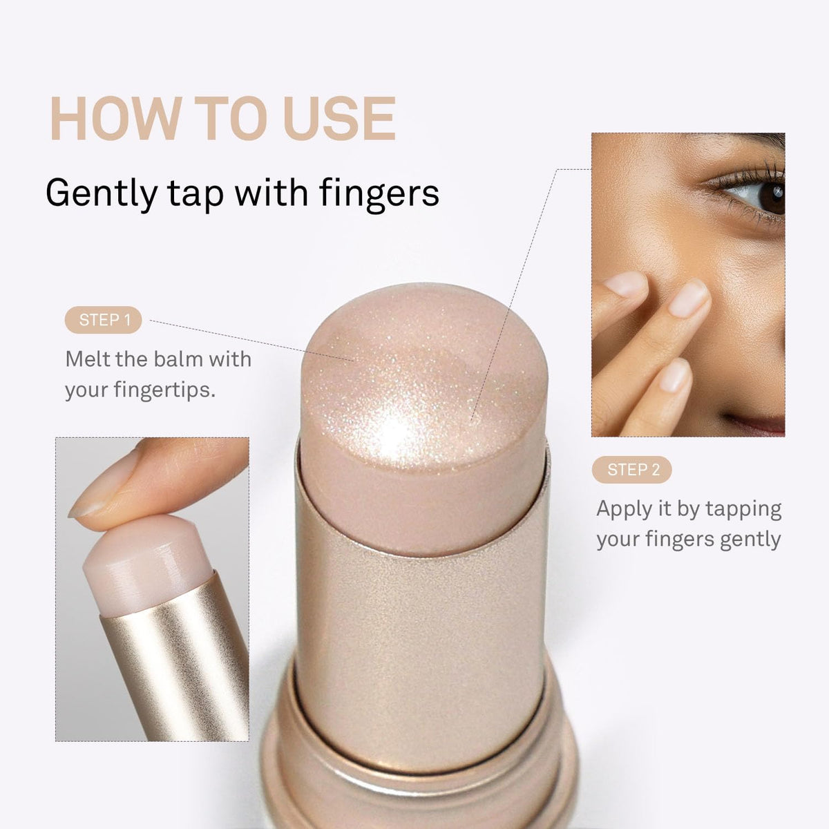 HINCE subtle lid highlight demonstrating sheer eyeshadow glow