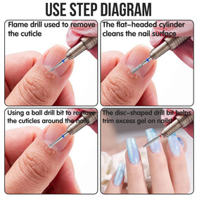 HINGTAI cuticle bit detail with rounded tip for safer cuticle grooming