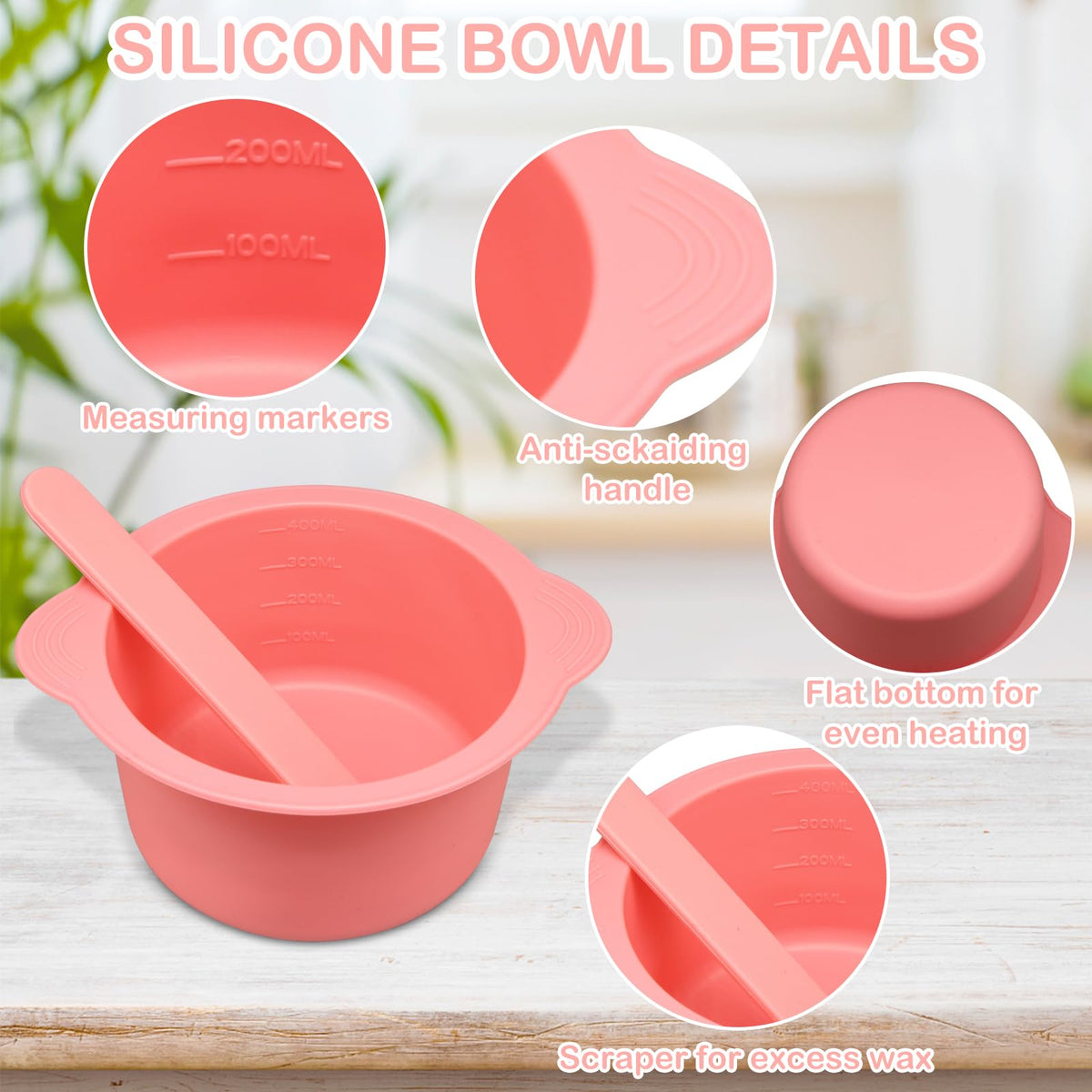 HINGTAI silicone liner inside a wax warmer demonstrating safe removal and melting benefit