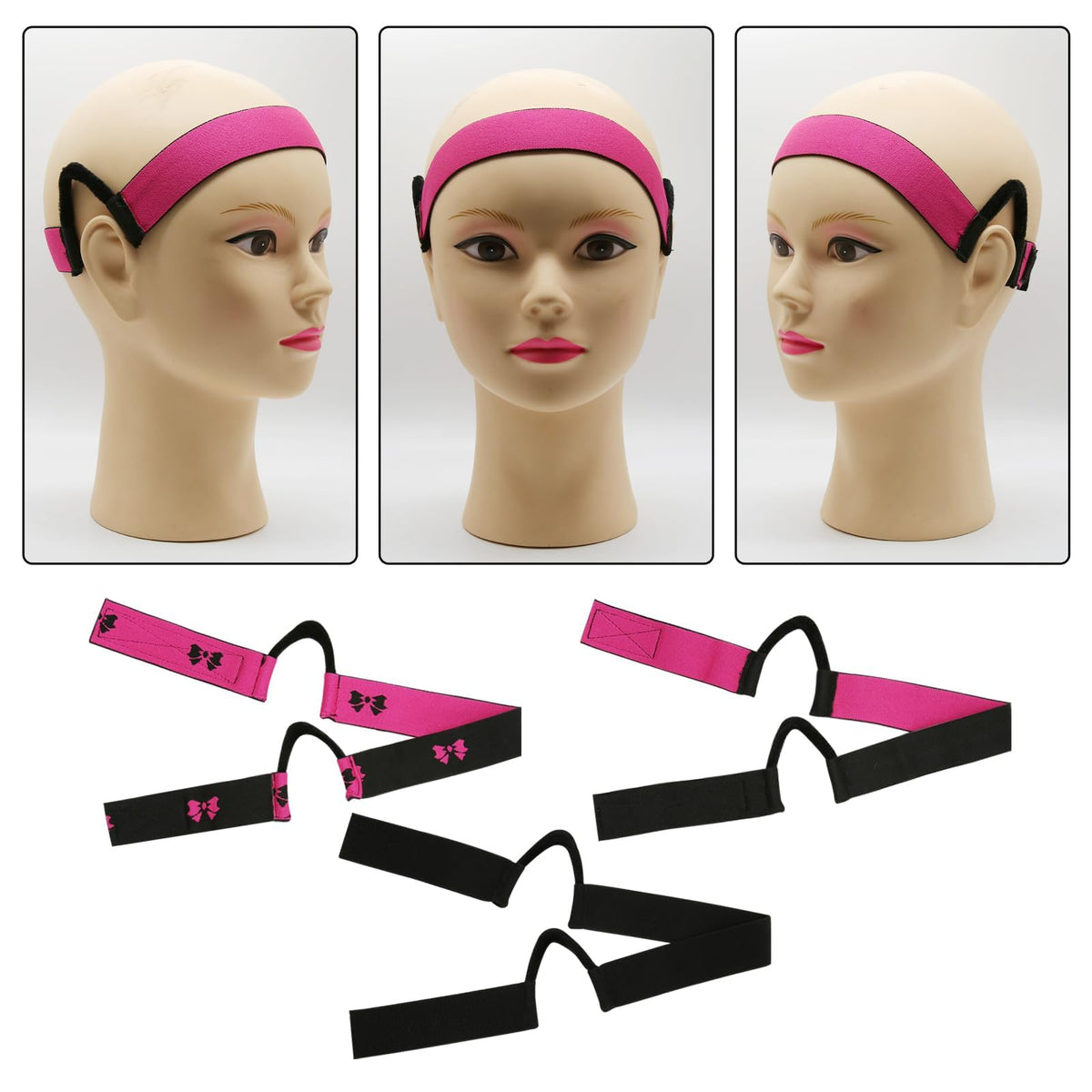 HINGTAI band under lace-front wig demonstrating secure hold and stable hairline