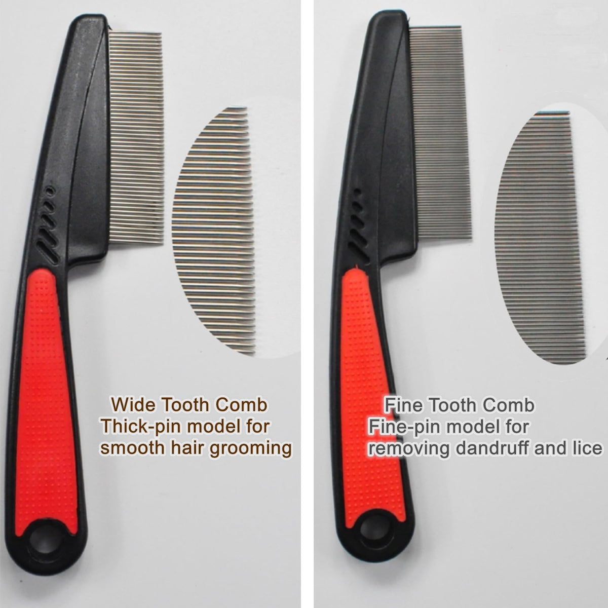 Hipifans close-up of fine-tooth comb teeth showing precision for smoothing and scalp care