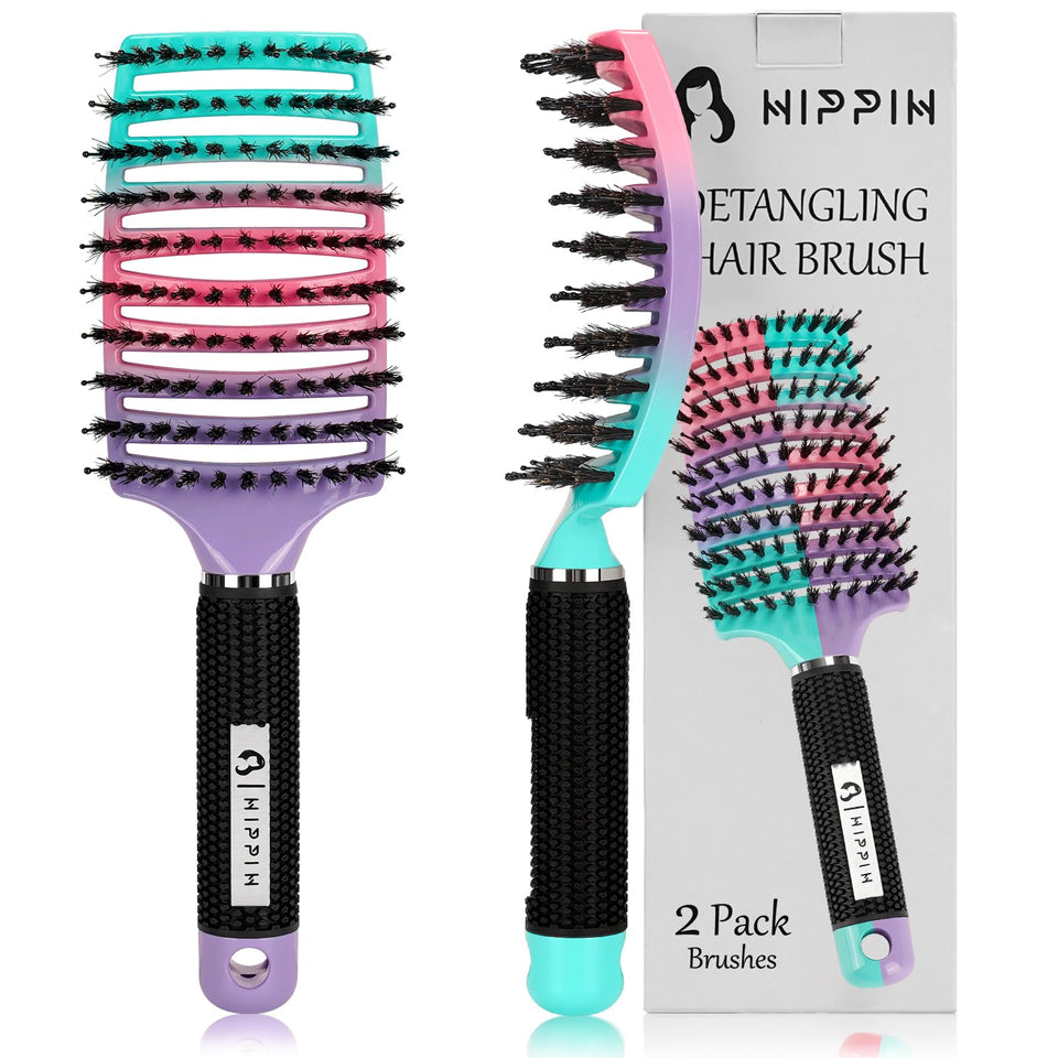 HIPPIH front packaging showing two brushes and protective boxes for convenience