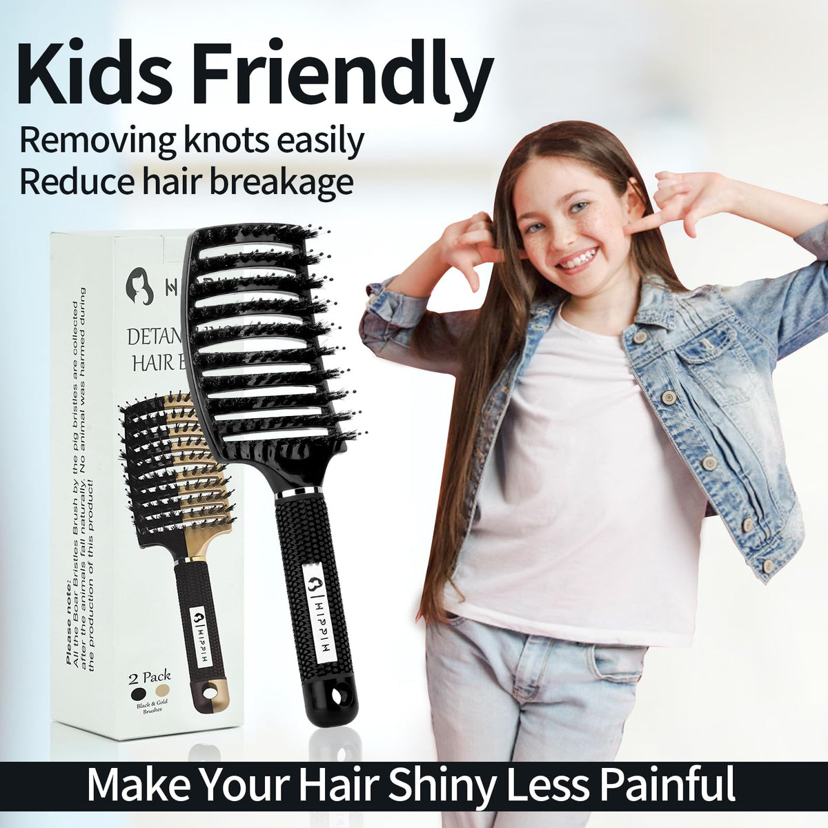 HIPPIH polishing dry hair to show added shine and frizz reduction benefit