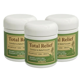 HiRelief jar front view showing label and size, clear ingredient callout benefit