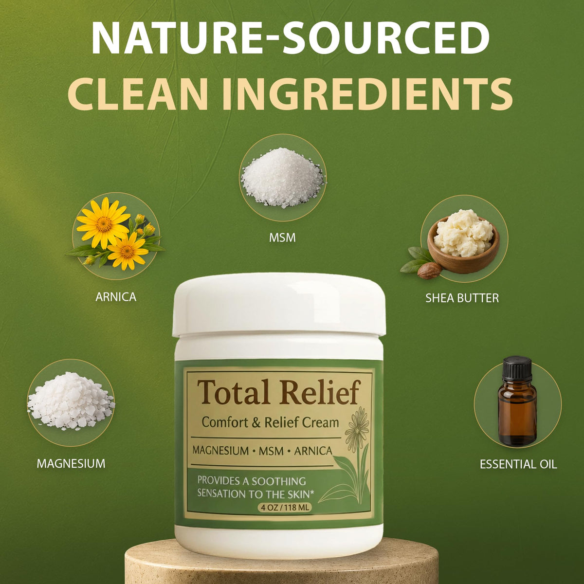 HiRelief cream texture close-up highlighting lightweight, fast-absorbing feel