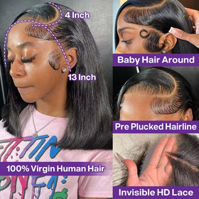 HIRIREMY close-up of HD transparent lace showing seamless scalp match
